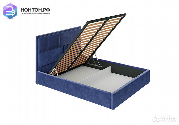 Кровать Стокгольм с подъемным механизмом велюр инд