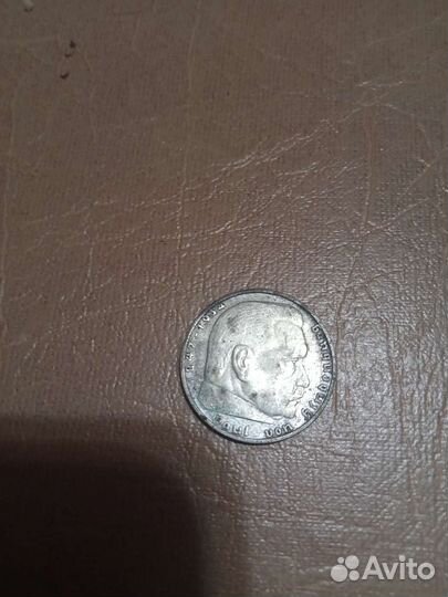 Серебряная монета германия 2марки оригинал