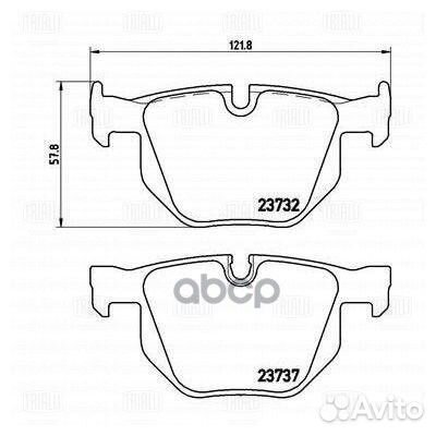 Колодки торм. для а м BMW 5 (E60 61) (03) 6 (E