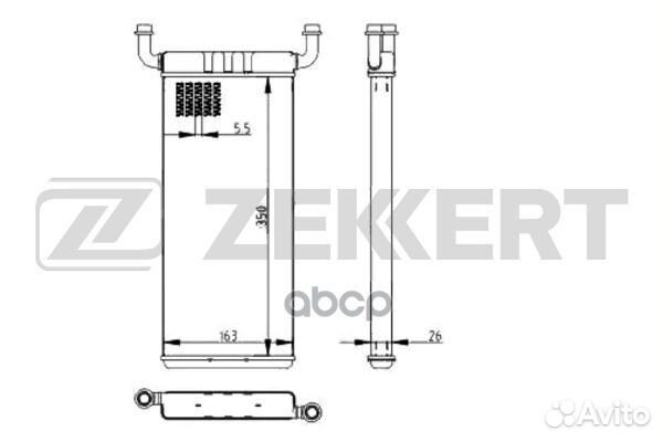 Радиатор печки MK5118 Zekkert
