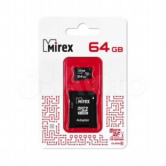 Карта памяти microsdxc 64GB Mirex Class 10 UHS-I