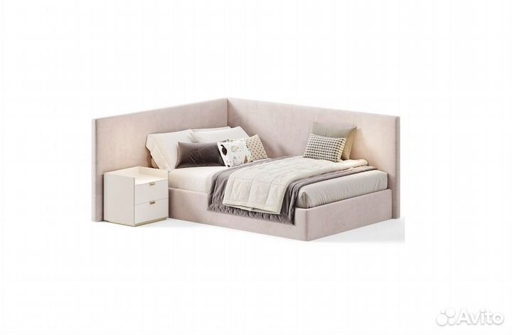 Кровать односпальная угловая