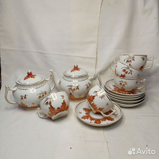 Сервиз Чайный Кофейный Фарфор Барбарис Вербилки