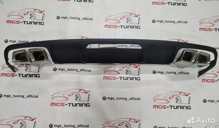 Диффузор с насадками Mercedes стиль CLS 63 AMG