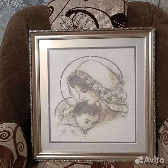 Картина вышитая крестиком ручная работа