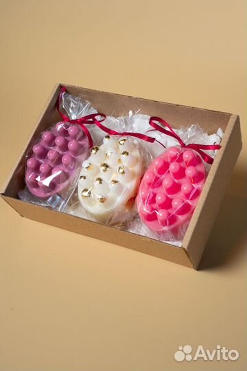 Массажное мыло с люфой. Подарочный набор мыла