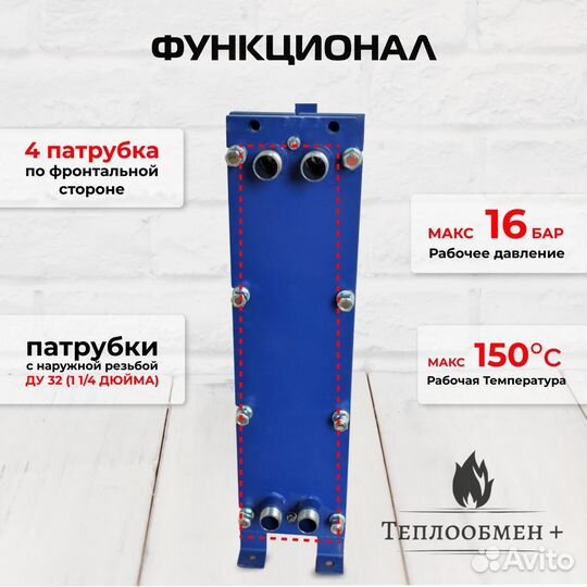 Теплообменник SN 08-10 для гвс 45кВт 700 л/час