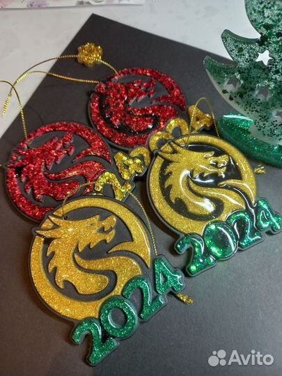 Новогодний магнитик игрушка на елку