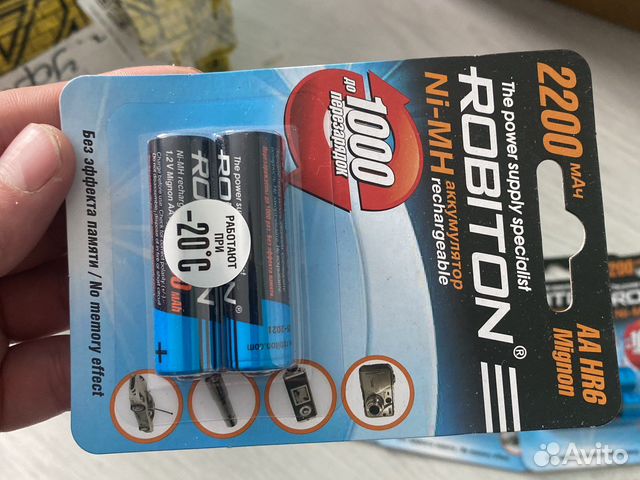 Аккумуляторы aa hr06 robiton новый 2200