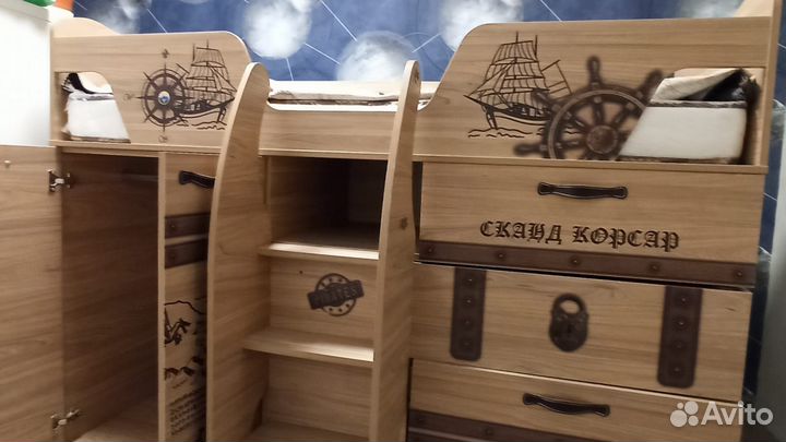 Кровать чердак корсар
