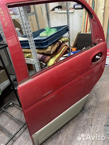 Задняя левая дверь daewoo matiz красная новая
