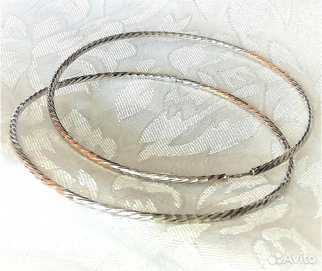 Серьги-кольца серебро С590