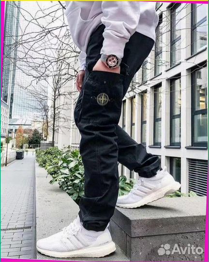 Спортивные карго штаны Stone Island (Lux качество)