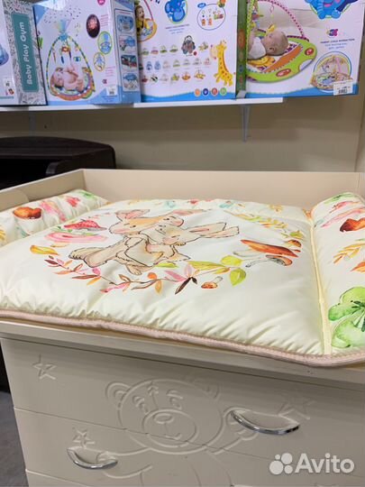 Матрасик для пеленания 800*670 зверята (Зайчата) А