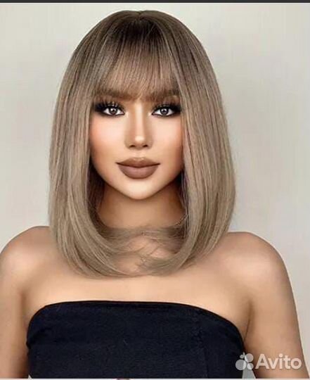 Парик каре блонд