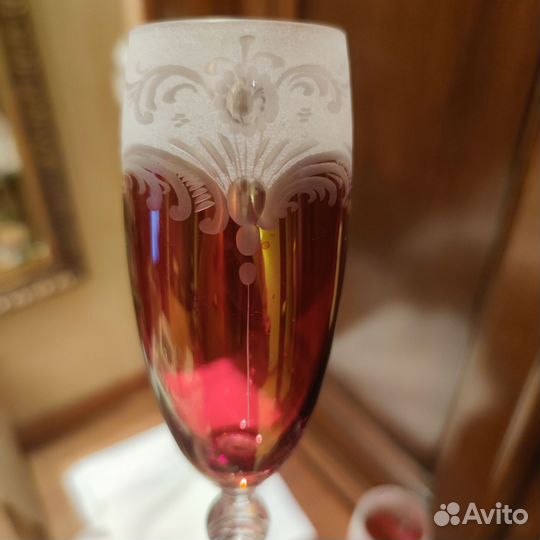 Фужеры цветное стекло