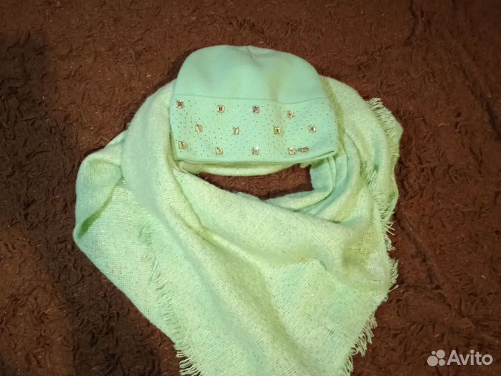 Шапка и палантин зима