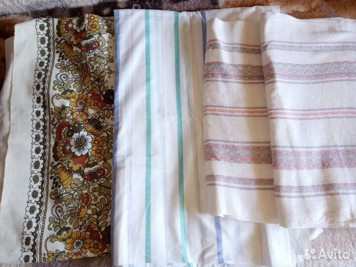 Полотенечные отрезы,скатерть, ткань СССР