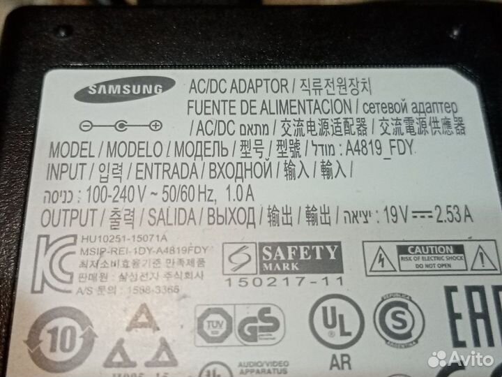 Блок питания для телевизора samsung 48 w - 19V