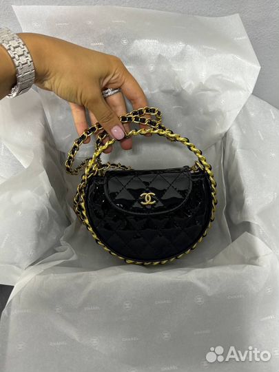 Сумка chanel Черная лаковая