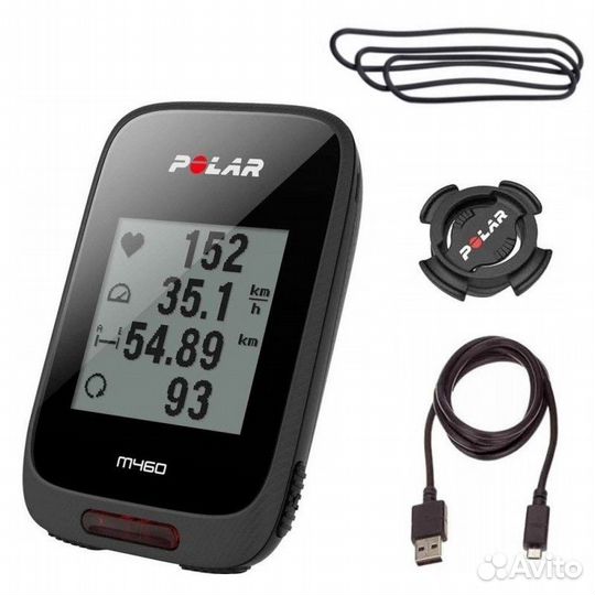 Велокомпьютер Polar M460 с пульсометром H10 H.R.M