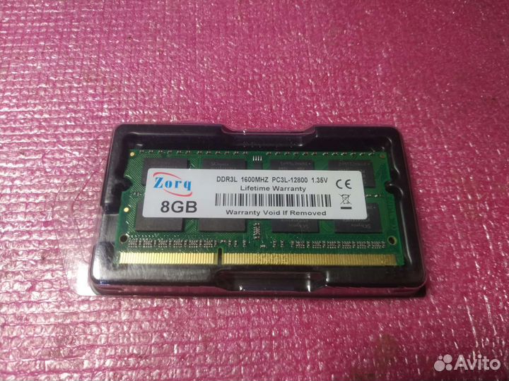 Память для ноутбука ddr3L/8Гб/1600MHz