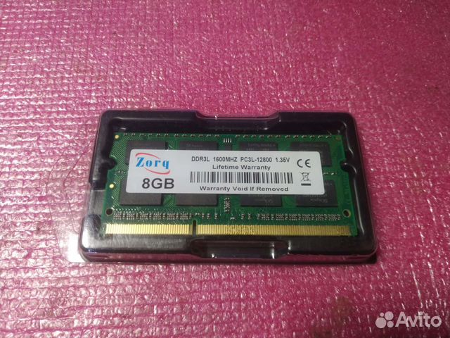 Память для ноутбука ddr3L/8Гб/1600MHz