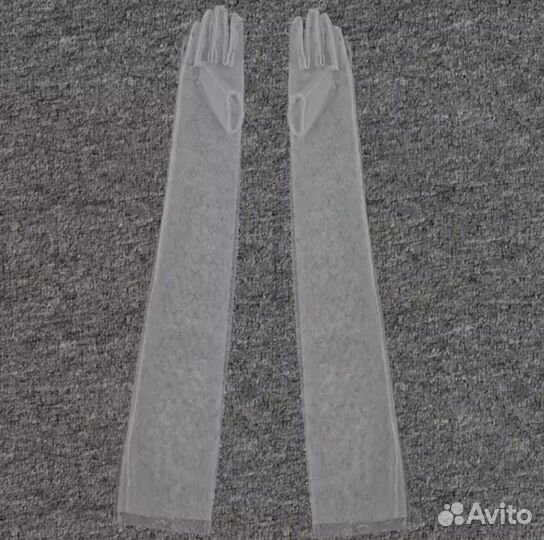 Перчатки свадебные длинные серые бежевые белые