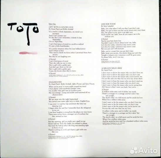 Виниловая пластинка Sony toto, turn back (Black Vi