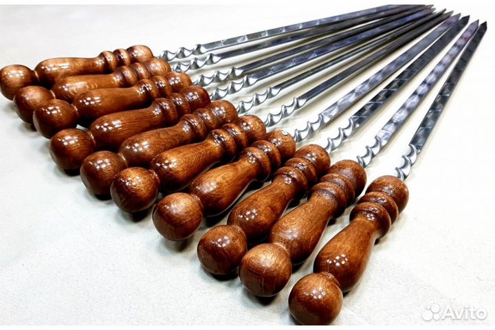 Шампуры с деревянной ручкой