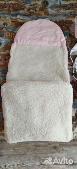 Конверт зимний на выписку для девочки