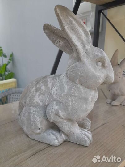 Гриб, заяц- фигуры из бетона