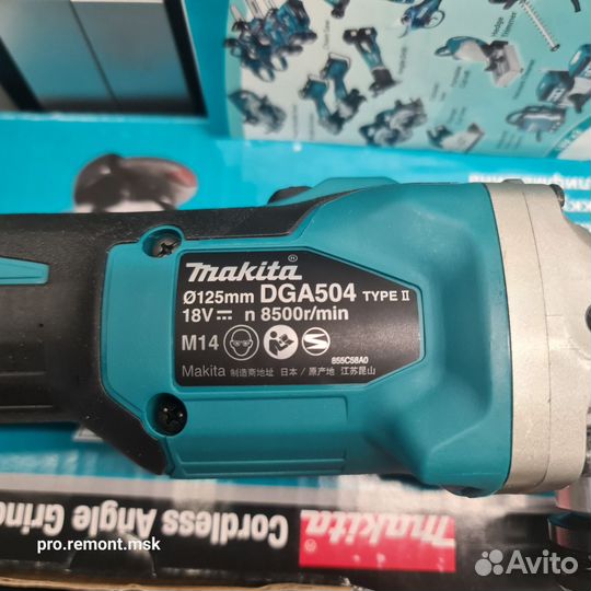 Makita dga504z аккумуляторная ушм 18v