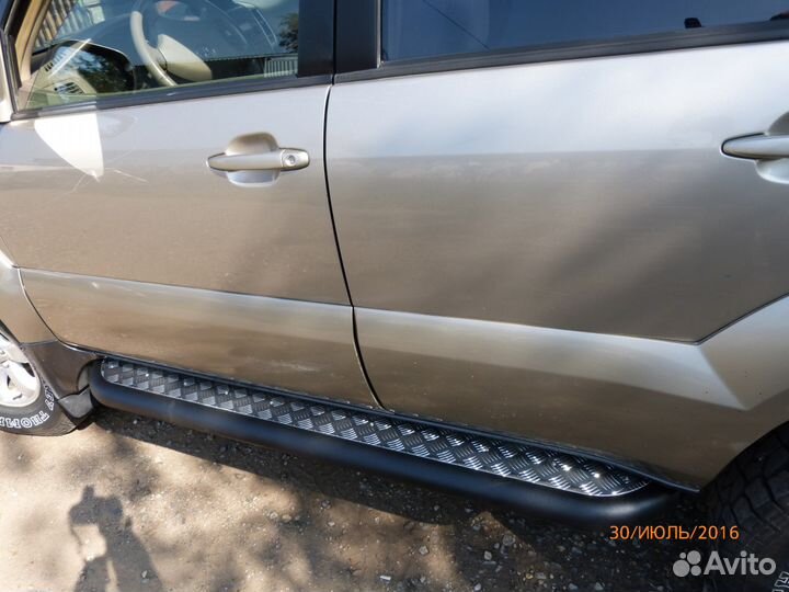 Пороги изготовление полирован. нерж. тойота 120