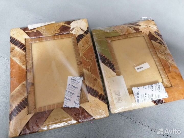 Фотоальбом и 2е рамки из натуральных материалов