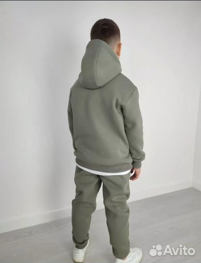 Спортивный костюм 158-164 размер теплый оливковый