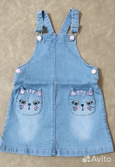 Джинсовый сарафан 98-104