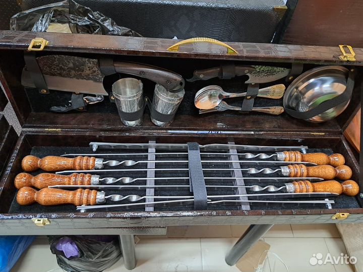 Подарочный набор, шампура, топор кованный, кизляр