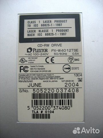 Plextor PX-W4012TSE профессиональный CD-RW привод