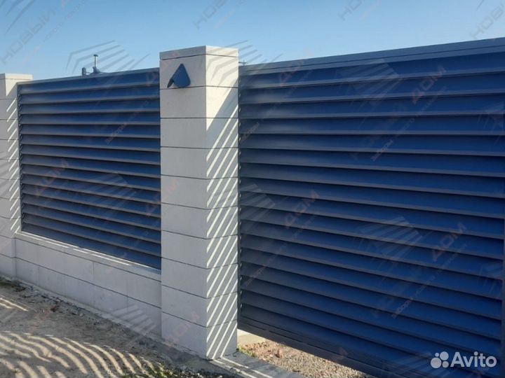 Забор жалюзи горизонтальный