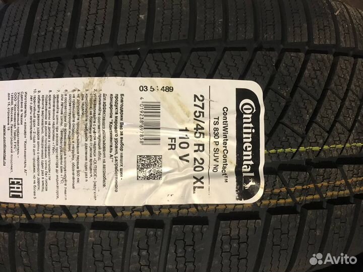 R20 Continental ContiWinterContact TS 830P SUV 275/45, PCD 5x112 DIA 72.6