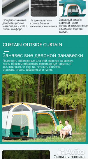 Палатка 12-местная кухня-шатер-дом-баня-кемпинг