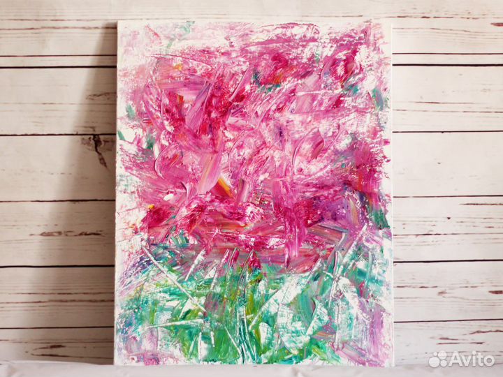 Карина маслом абстракционизм Пионы