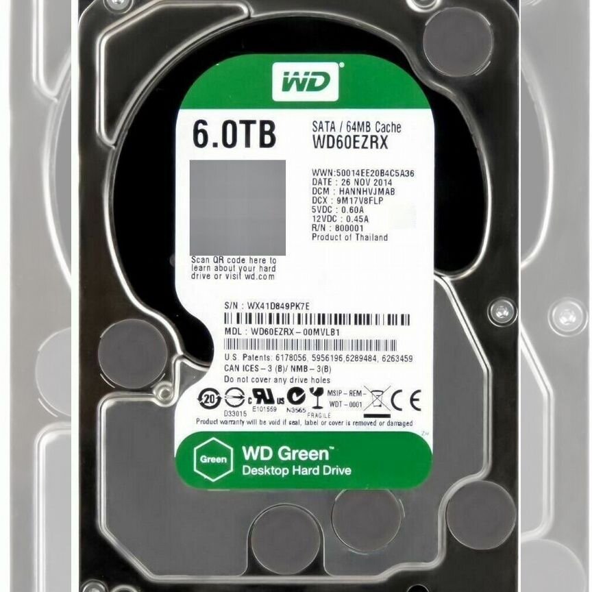 [WD60EZRX] Жесткий Диск Western Digital 6tb Sata Wd60ezrx