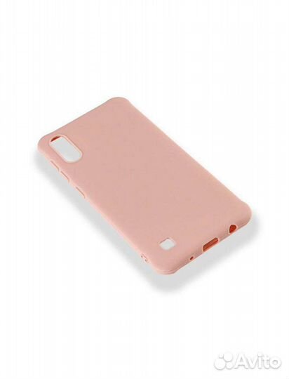 Силиконовый чехол Samsung A10 персиковый