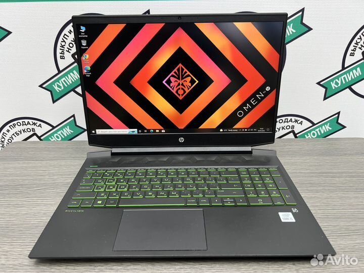 16 дюймов HP core i5-10300 8G GTX 1650 SSD512+1000