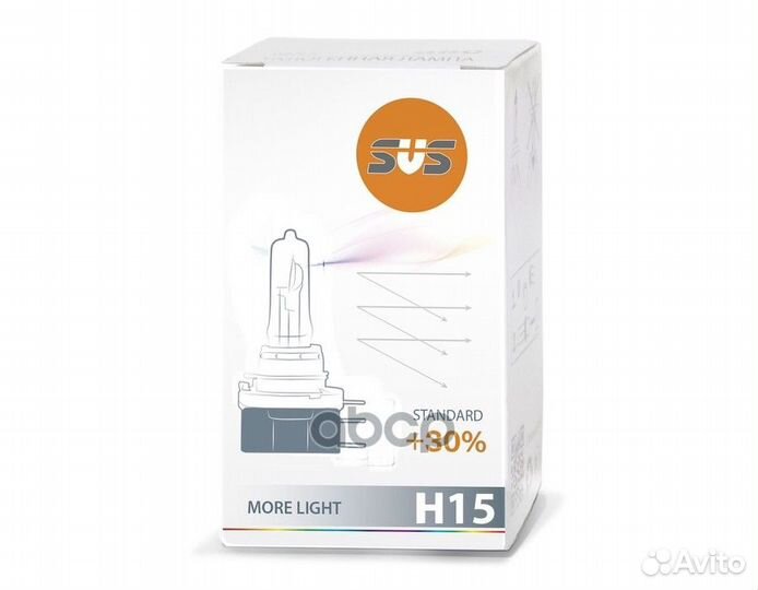 Лампа галогенная SVS H15 12V 1555W PGJ23T-1 Sta