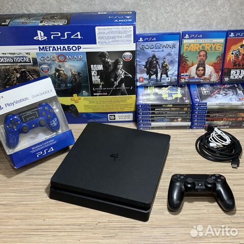 Sony PS4 Slim + 410Игр + 2Джостика Гарантия