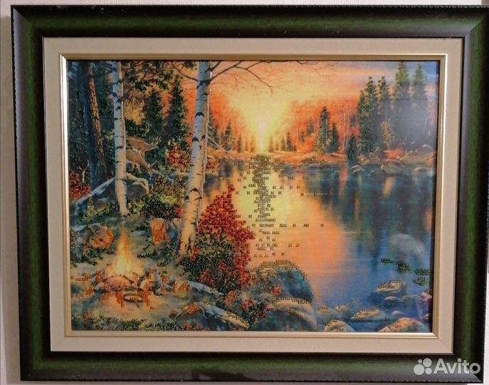 Картины из бисера и вышитые