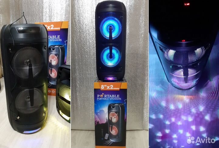 Большая колонка 70см с Беспроводным Микрофоном